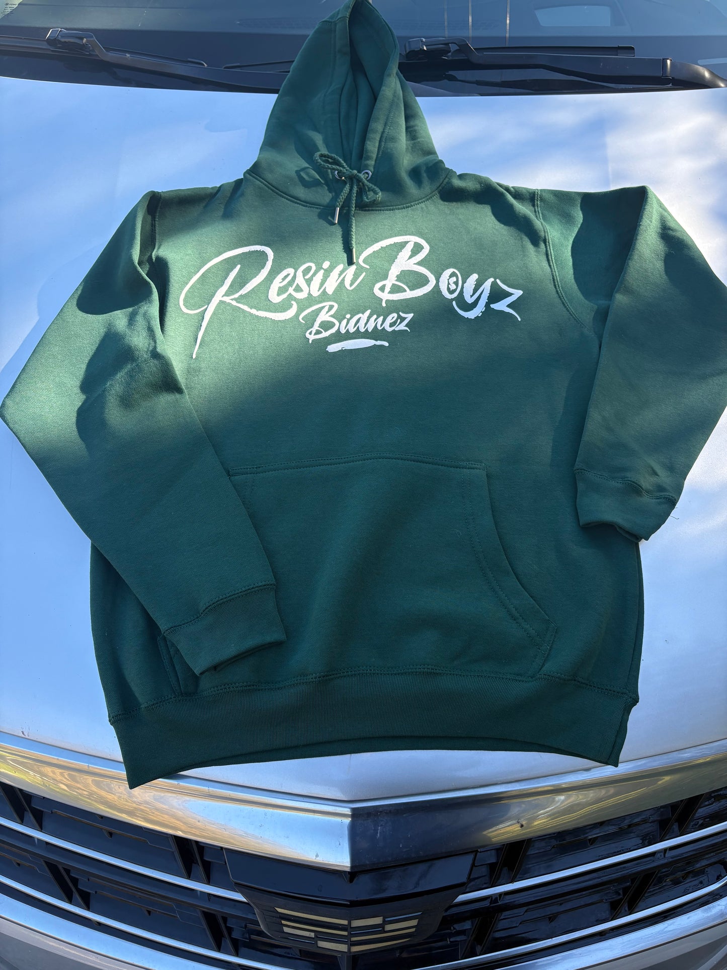 HUSTLE HARD GREEN HOODIE